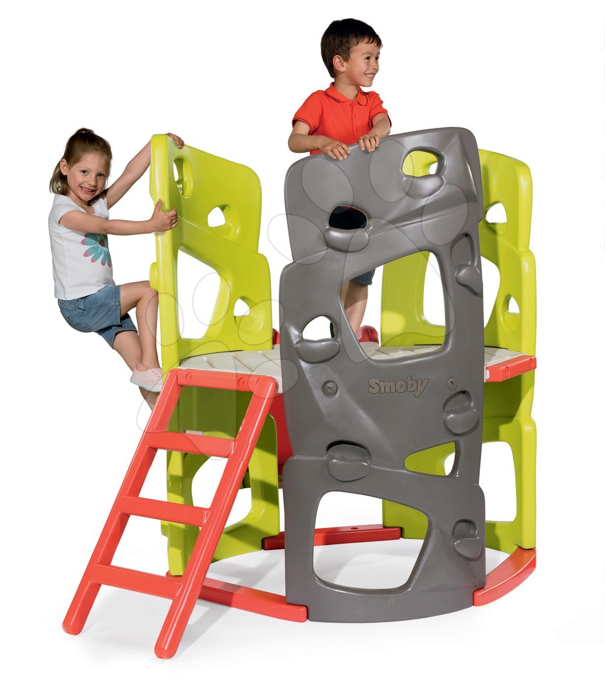 Mászótorony Multiactivity Climbing Tower Smoby 3 mászófallal és 150 cm csúszdával UV szűrővel 2 évtől gyerek játék webáruház - játék rendelés online