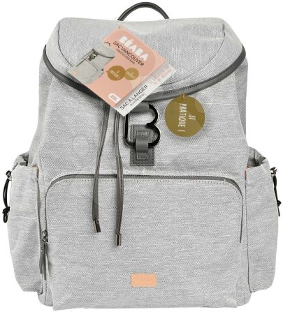 Pelenkázó hátizsák Vancouver Backpack Heather Grey Beaba kiegészítőkkel 22 l térfogat 42 cm világos-szürke gyerek játék webáruház - játék rendelés online