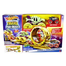 Játék webáruház - Hot wheels Monster Trucks power smasher hajsza pályaszett rendelés játékboltok Budapest Játékautó és jármű - Játék autópálya