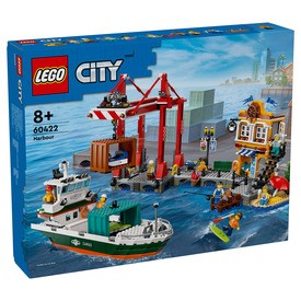 Játék webáruház - LEGO City 60422 Tengerparti kikötő teherszállító hajóval rendelés játékboltok Budapest Játék - LEGO