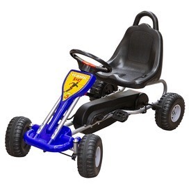 Játék webáruház - Pedálos kék verseny gokart - 30 kg teherbírású rendelés játékboltok Budapest Sport és Fitness - Elektromos kisautó