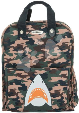 Iskolai hátizsák Backpack Amsterdam Large Camo Shark Jack Piers nagy ergonomikus luxus kivitel 6 évtől 36*29*13 cm gyerek játék webáruház - játék rendelés online