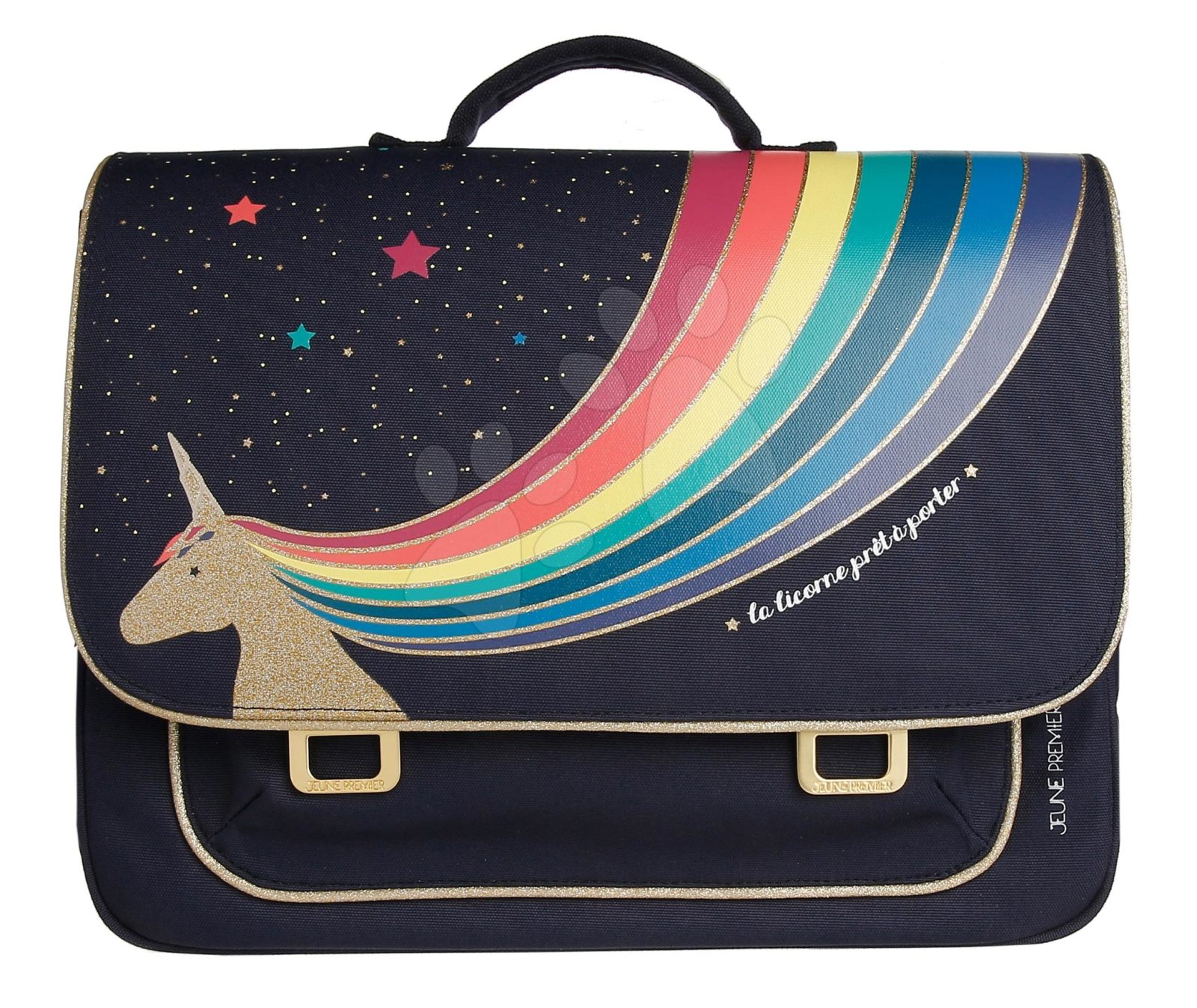 Iskolai aktatáska It Bag Midi Unicorn Gold Jeune Premier ergonomikus luxus kivitel 30*38 cm gyerek játék webáruház - játék rendelés online