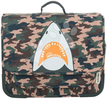 Iskolai aktatáska Schoolbag Paris Large Camo Shark Jack Piers ergonomikus luxus kivitel 6 évtől 38*32*15 cm gyerek játék webáruház - játék rendelés online