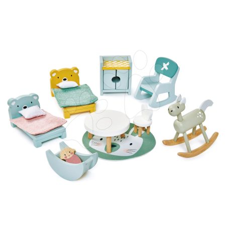 Fa gyerekszoba Dovetail Kidsroom Set Tender Leaf Toys 10 darabos készlet komplett felszereléssel és kiegészítőkkel gyerek játék webáruház - játék rendelés online