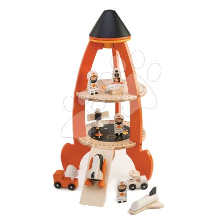 Fa rakéta űrhajósokkal Cosmic rocket Tender Leaf Toys 11 darabos készlet gyerek játék webáruház - játék rendelés online