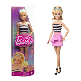 Játék webáruház - Barbie 65. Évfordulós baba fekete-fehér csíkos ruhában online gyerekjáték rendelés Játékbaba - Játékbaba