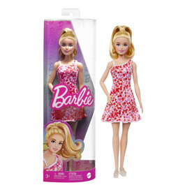 Játék webáruház - Barbie fashionista barátnők - pink virágos ruhában online gyerekjáték rendelés Játékbaba - Játékbaba