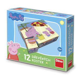 Játék webáruház - Fa mesekocka 12 db - Peppa malac online gyerekjáték rendelés Puzzle - Puzzle