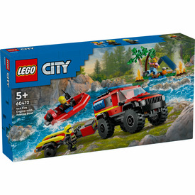 Játék webáruház - LEGO City Fire 60412 4X4 Tűzoltóautó mentőcsónakkal online gyerekjáték rendelés Játék - LEGO