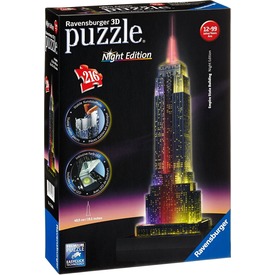 Játék webáruház - Ravensburger: Empire State Building 216 darabos 3D LED puzzle online gyerekjáték rendelés Puzzle - Puzzle