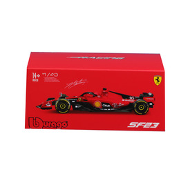 Játék webáruház - Bburago 1 /43 F1 versenyautó - Ferrari SF-23 (With helmet) (#16 Leclerc) online gyerekjáték rendelés Játékautó és jármű - Makett