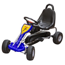 Játék webáruház - Pedálos kék verseny gokart - 30 kg teherbírású online gyerekjáték rendelés Sport és Fitness - Elektromos kisautó