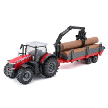 Bburago - Massey Fergusson 8740S darus utánfutóval online gyerekjáték rendelés Játékautó és jármű - Játékautó és jármű