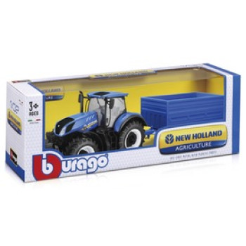 Bburago traktor utánfutóval New Holland 1:32 online gyerekjáték rendelés Játékautó és jármű - Játékautó és jármű