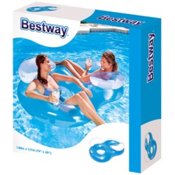 Bestway 43009 Dupla úszófotel - 118 x 117 cm online gyerekjáték rendelés Strandjáték - Strandmatrac