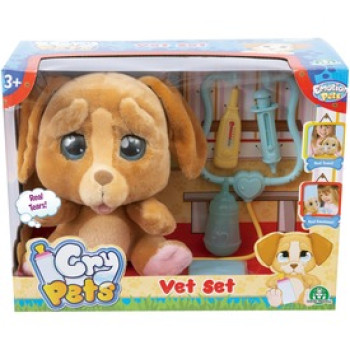 CRY PET Pityergő kiskutya állatorvosi szett online gyerekjáték rendelés Plüss figura - Plüss figura