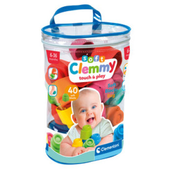 Clemmy 40 db puha építőkocka tárolózsákban online gyerekjáték rendelés Babáknak szóló játék - Készségfejlesztő játék gyerekeknek