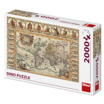 Dino Puzzle 2000 db - Világtérkép online gyerekjáték rendelés Puzzle - Puzzle