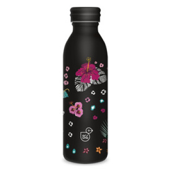 Duplafalú fémkulacs 600ml - Black hibiscus online gyerekjáték rendelés Iskolai kellék - Uzsonnás doboz