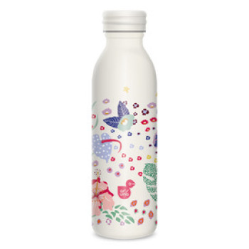 Duplafalú fémkulacs 600ml- Cream hibiscus online gyerekjáték rendelés Iskolai kellék - Uzsonnás doboz
