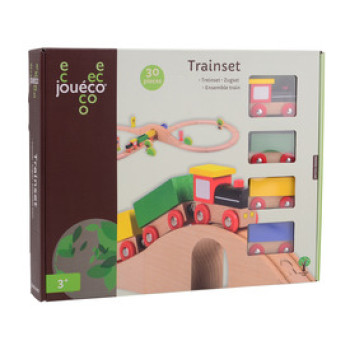 Jouéco® - 30 darabos vonatkészlet online gyerekjáték rendelés Fajáték - Játékvonat