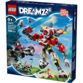 LEGO Dreamzzz 71497 Cooper tigrisrobotja és Zero Hot Rod autója online gyerekjáték rendelés Játék - LEGO