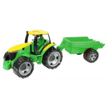 LENA: Óriás traktor utánfutóval - zöld