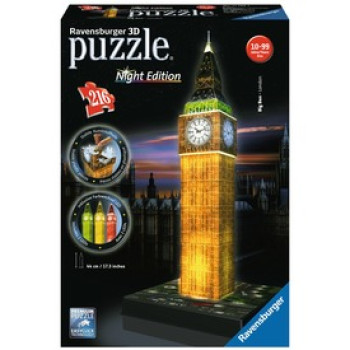 Ravensburger Big Ben 216 darabos 3D puzzle fénnyel online gyerekjáték rendelés Puzzle - Puzzle