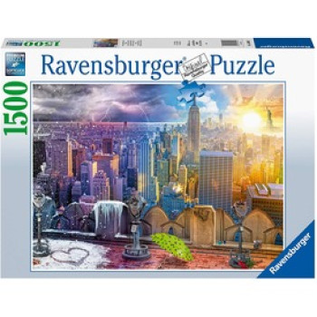 Ravensburger Puzzle 1 500 db New York télen-nyáron online gyerekjáték rendelés Puzzle - Puzzle