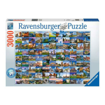 Ravensburger Puzzle 3000 db - 99 gyönyörű hely Európában online gyerekjáték rendelés Puzzle - Puzzle
