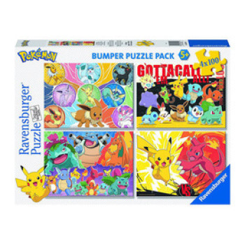 Ravensburger Puzzle 4x100 db - Pokemon online gyerekjáték rendelés Puzzle - Puzzle