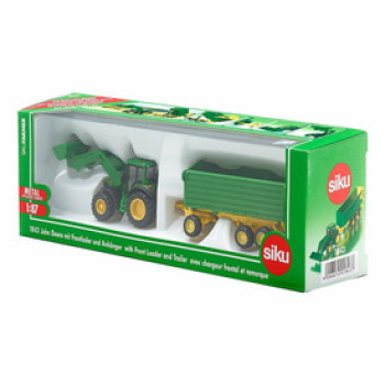 SIKU John Deere traktor utánfutóval 1:87 - 1843 online gyerekjáték rendelés Játékautó és jármű - Játékautó és jármű